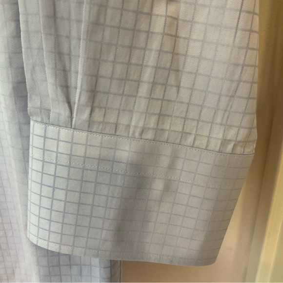 Ermenegildo Zegna Su Misura 100% Cotton Long Sleeve Button Down White w/blue  XL - Picture 7 of 12